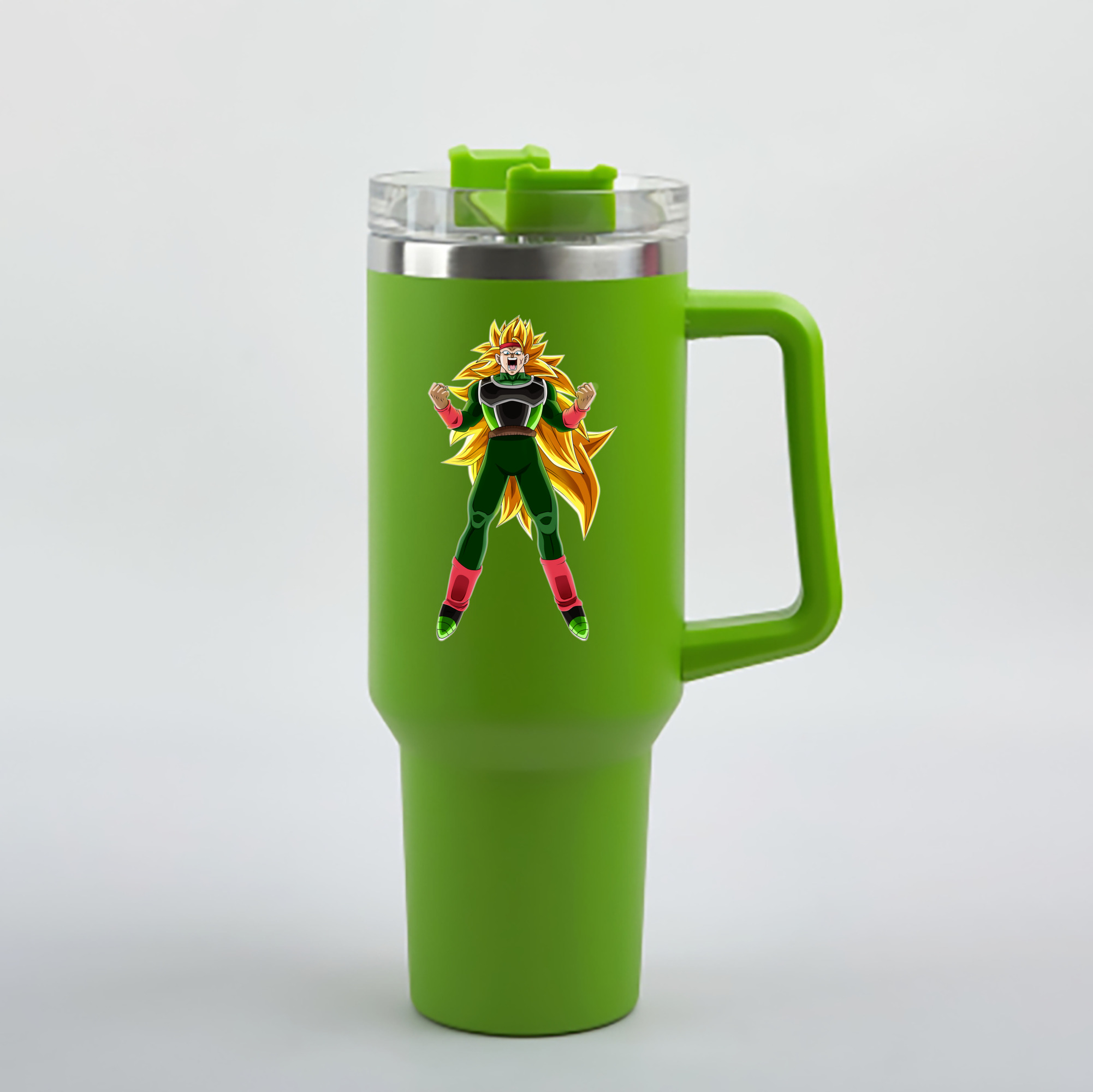 （画像用） ドラゴンボール ブロリー DRAGON BALL Broli 1200mL車用タンブラー - クリスタルステッカー（プラスチックストロー付き）